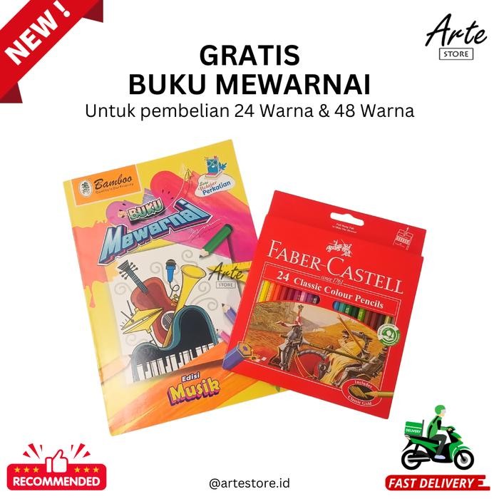 

Pensil Warna - Faber Castell Classic Color Pencil 24 Warna Gratisongkir