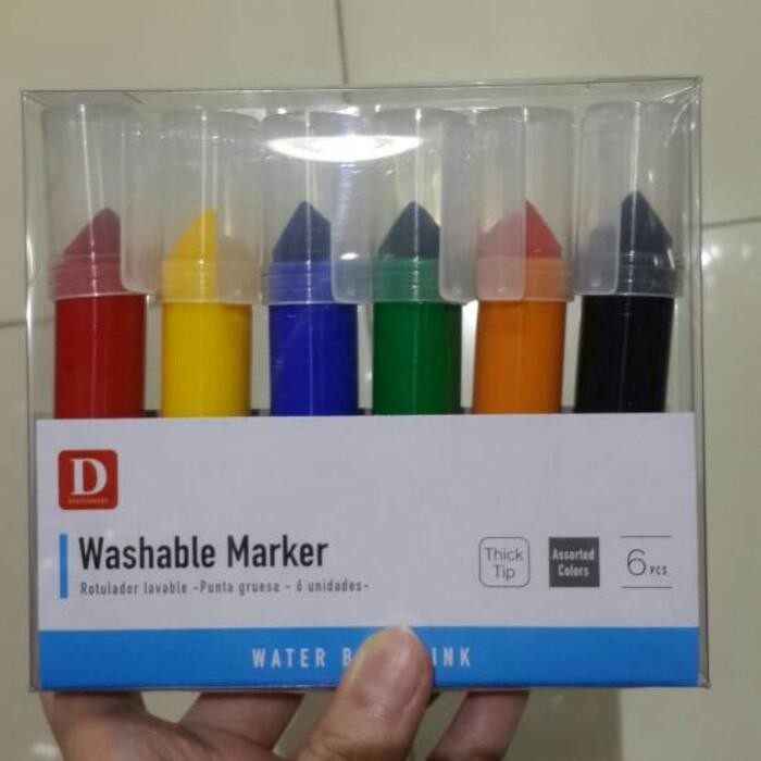

Daiso Water Based Ink Colorful / Washable Marker - - Spidol Warna Gratisongkir