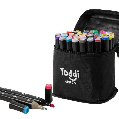 

Spidol Dual Side 48 Warna Brush Art Marker Set 1.0 And 6.0Mm Tip Gratisongkir