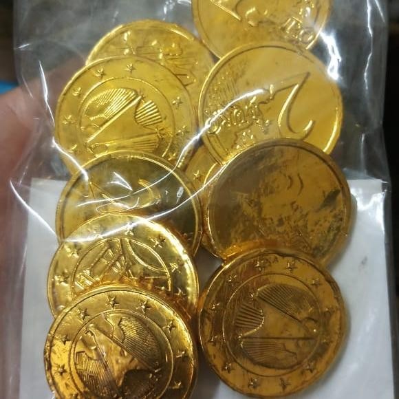 

Ger Coklat Koin Emas Kiloan - Naraya Chocolate Gold Coin (200gr)