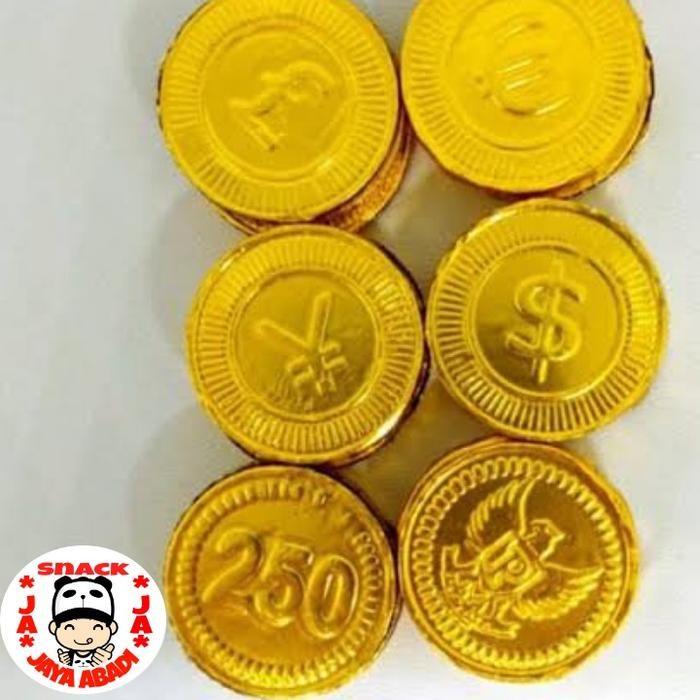 

Ger Coklat Koin Emas Mata Uang Dollar / Cokelat Mas Currency / Gold Coin