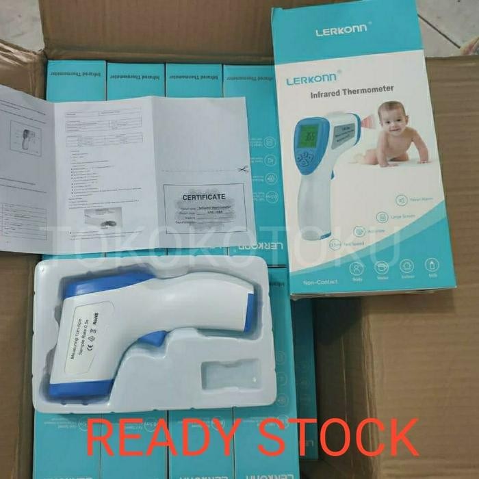 Infrared Thermometer Gun Non Contact Termometer Dahi Merk Lerkonn