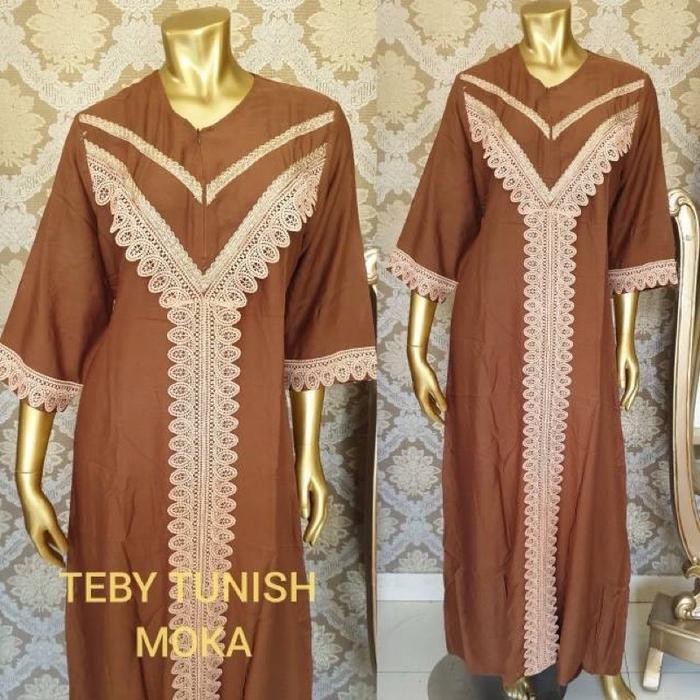 Gamis renda teby bigsize Ld 130 muat bb 100 kilo bahan rayon premium longdress daily daster