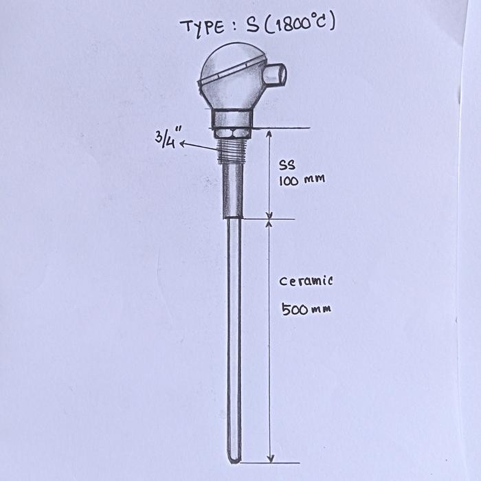 Terbaru Thermocouple Type S 600 Mm