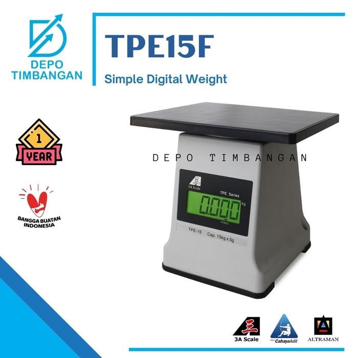 Timbangan Simple Weighing 3A Tpe Tpe Weighing Scale 15 Kg Gratisongkir