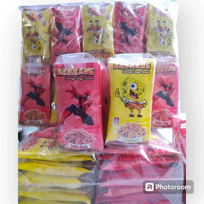 

Basreng 40 Pcs - Cemilan Baso Goreng Gurih dan Garing - Makanan Ringan Kemasan Karakter cemilan