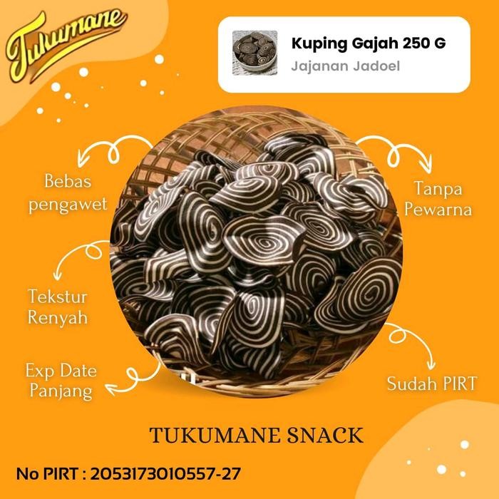 

Kuping Gajah Snack Cemilan Jadul Kemasan 250g