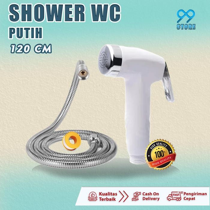 SHOWER KLOSET JET WC PUTIH / SHOWER TOILET WC PUTIH / KEPALA JET SHOWER WC TERLARIS
