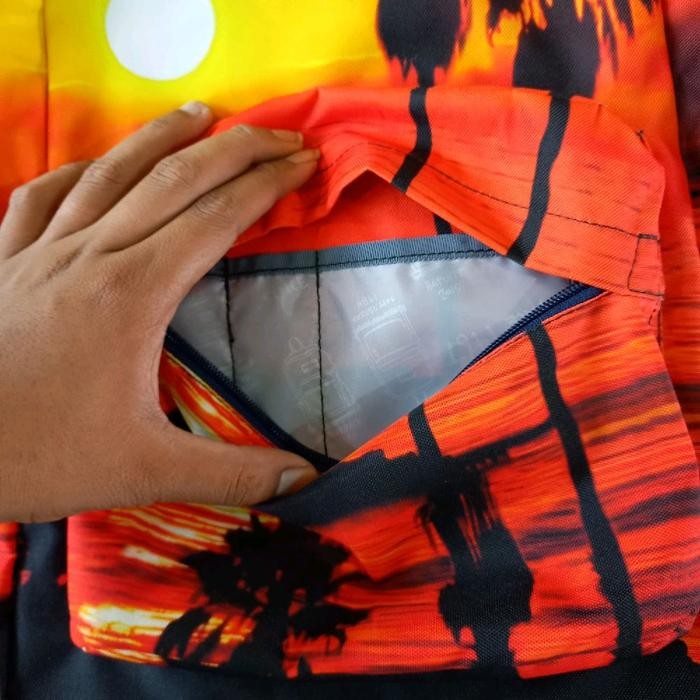 Tas Ransel Jansport Premium Motif Sunset Pantai Full Jansport Pria/Wanita Bisa - Ringan & Tahan Lama