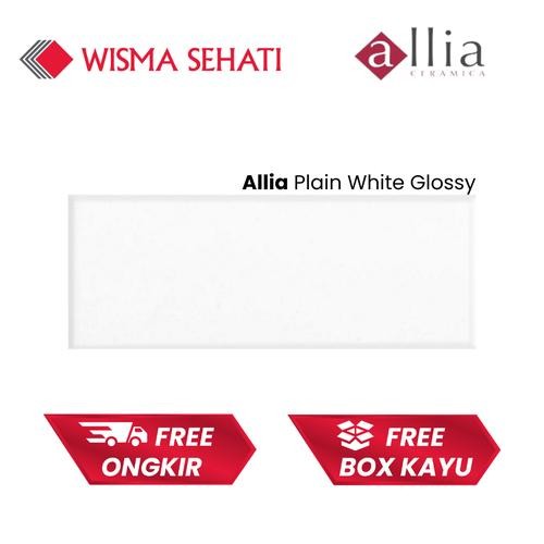 Keramik 7.5x15 Allia Plain Glossy Dinding Mozaik - Hitam