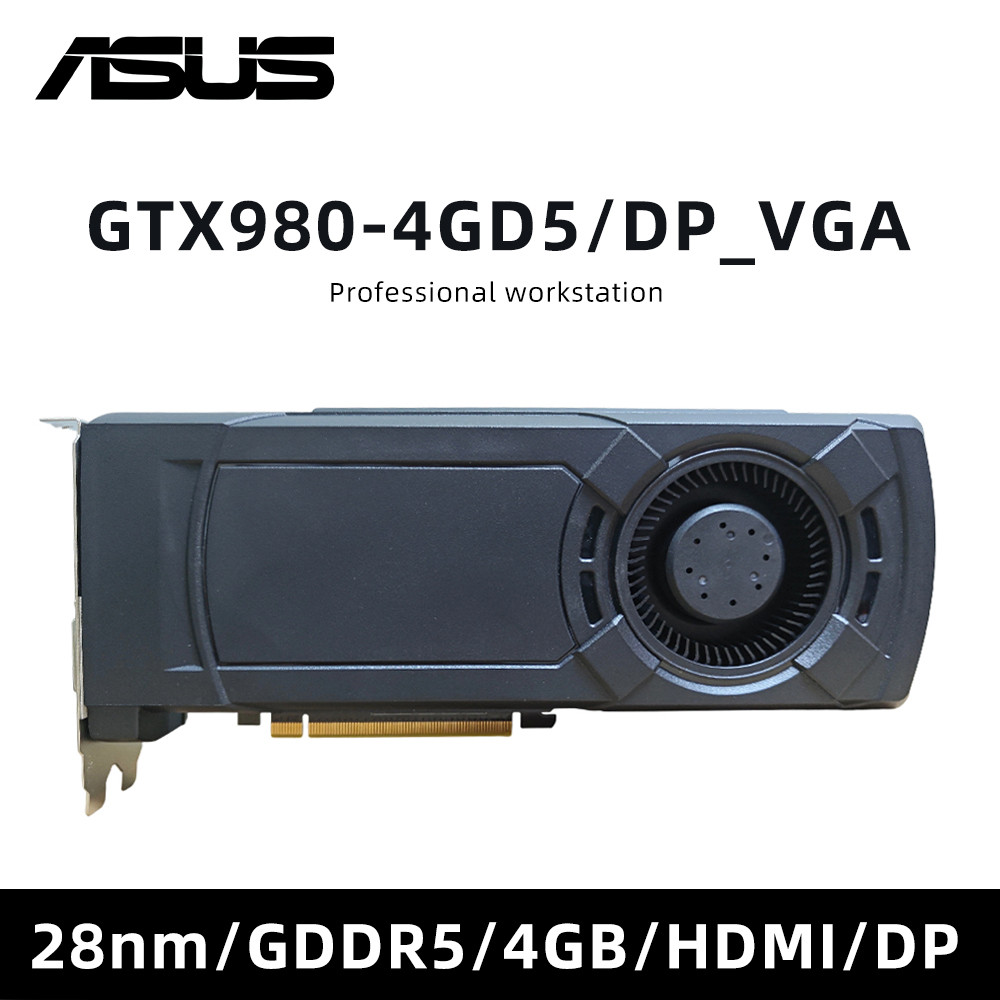 ASUS GeForce GTX 980 4GB GDDR5 256-bit 224GB/s, Axial-tech Dual Fan OC, 1080p Gaming PCIe 3.0