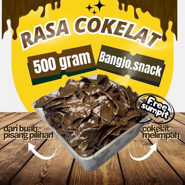 

KERIPIK PISANG COKELAT LUMER by bangjosnack 500gr Camilan Makanan Viral Snack Food Banana