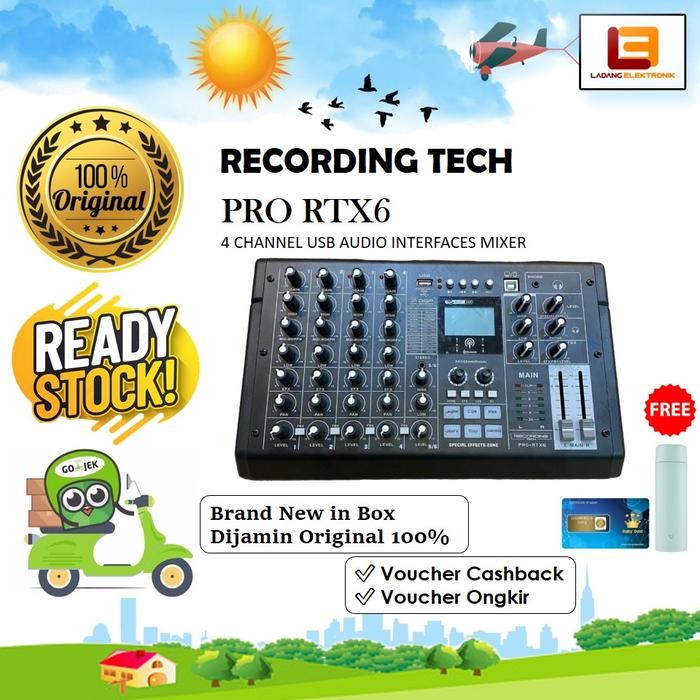 Recording Tech Pro RTX6 PRO RTX-6 RTX6 USB AUDIO ANALOG MIXER