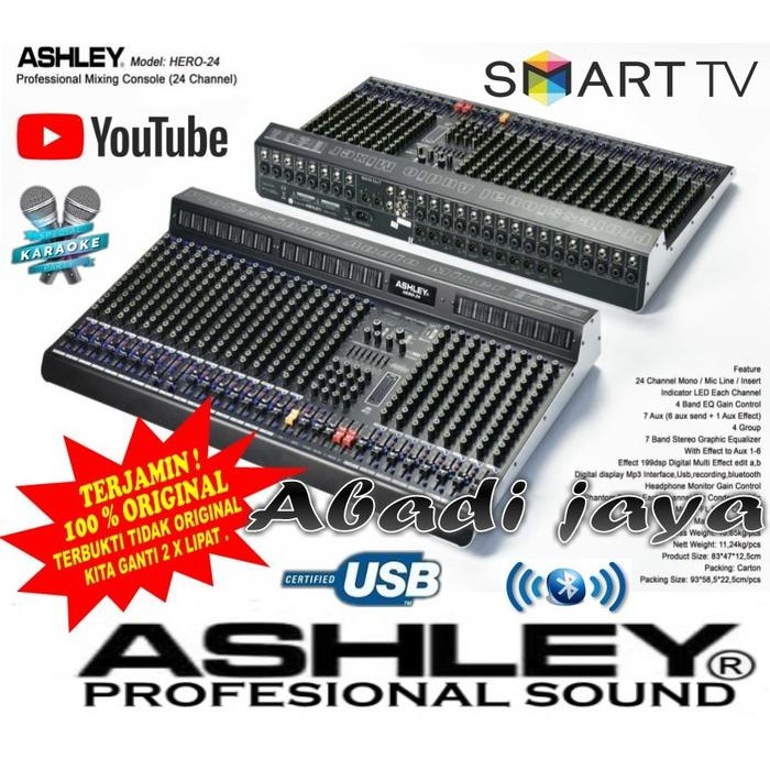 mixer ashley hero 24 hero24 24 channel resmi