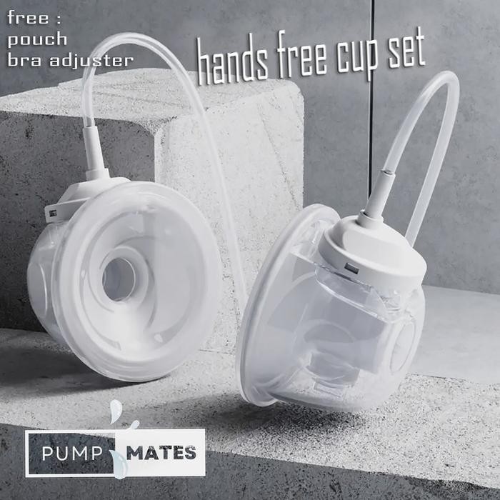 Pump Mates Handsfree Cup Set Double Pump - Collection Cup Handsfree Double Untuk Pompa Asi