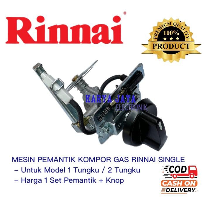 MESIN PEMANTIK + KNOP KOMPOR GAS RINNAI MODEL SINGLE API - PEMANTIK RINNAI SET *