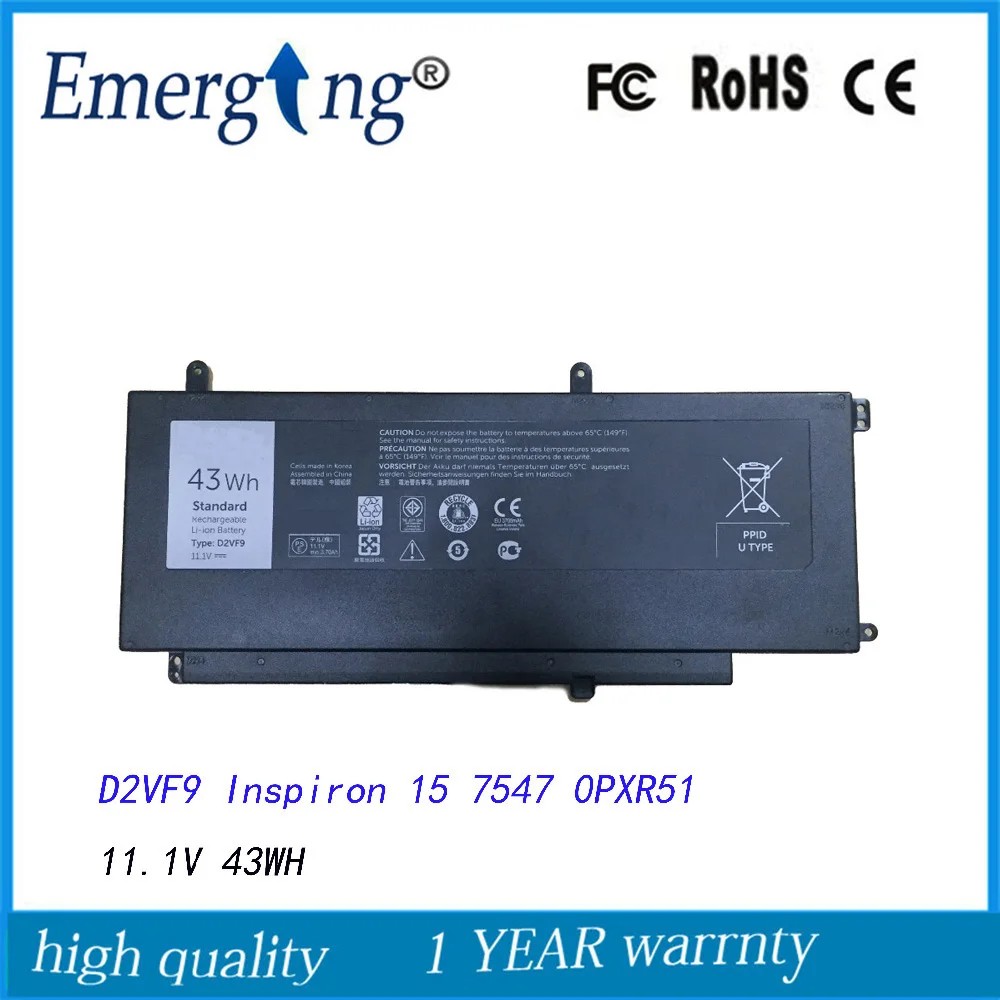 11.1V 43Wh New Original Laptop Battery for Dell  Vostro 14-5459 Inspiron 15-7547 7548 P68G V5459 P41
