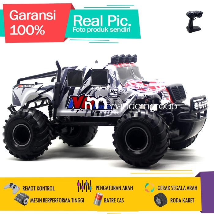 Mainan Mobil Remot Kontrol Rc Jeep Offroad Climbing 4X4 4Wd Double Cabin Super Jumbo 1/10