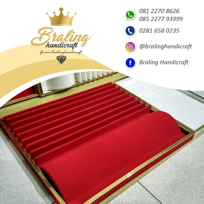 (1 Pcs) Nampan Tempat Perhiasan Emas Perak Baki Etalase Toko Emas