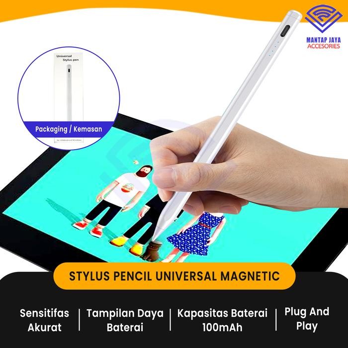 [COD] STYLUS PEN / PENCIL HP SMARTPHONE MAGNETIC UNIVERSAL FOR IPAD/HUAWEI PAD/IOS/ANDROID/WINDOWS