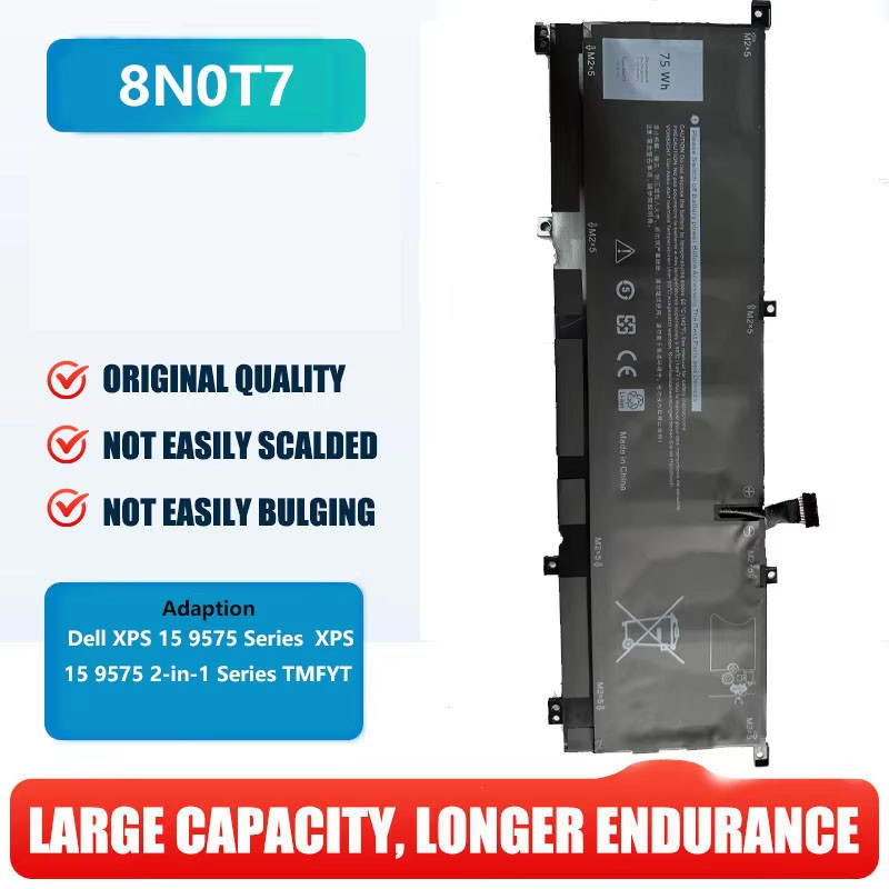 New Laptop Battery 8N0T7  replacement For Dell XPS 15 9575 Series Dell XPS 15 9575 2-in-1 Series TMF