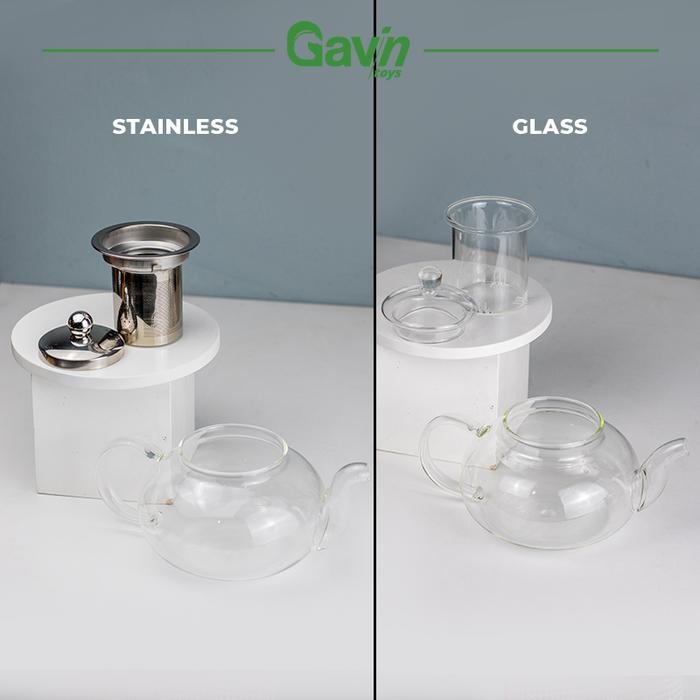 Teko Kaca With Infuser 600Ml Teko Teh Kaca Pitcher Teapot Kaca 600 Ml