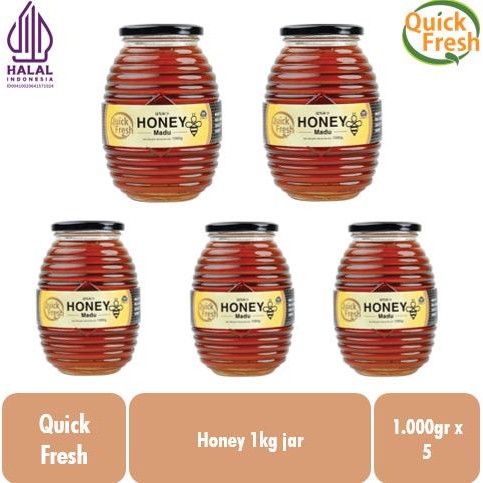 

Sale [Bundling 5 Pcs] Quick Fresh Honey 1Kg Jar (Kaca)
