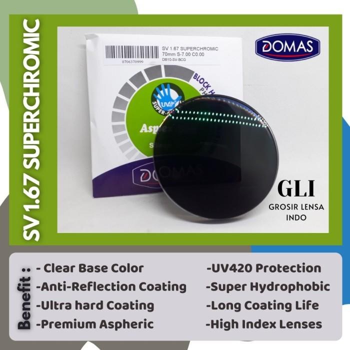 Sv Bluecromic Indeks 1.67 Tipis Dan Aspheris By Domas