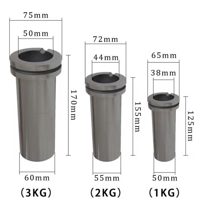 1Kg/3Kg Double Ring Graphite Melting Crucible Mini Furnace Ring Crucible