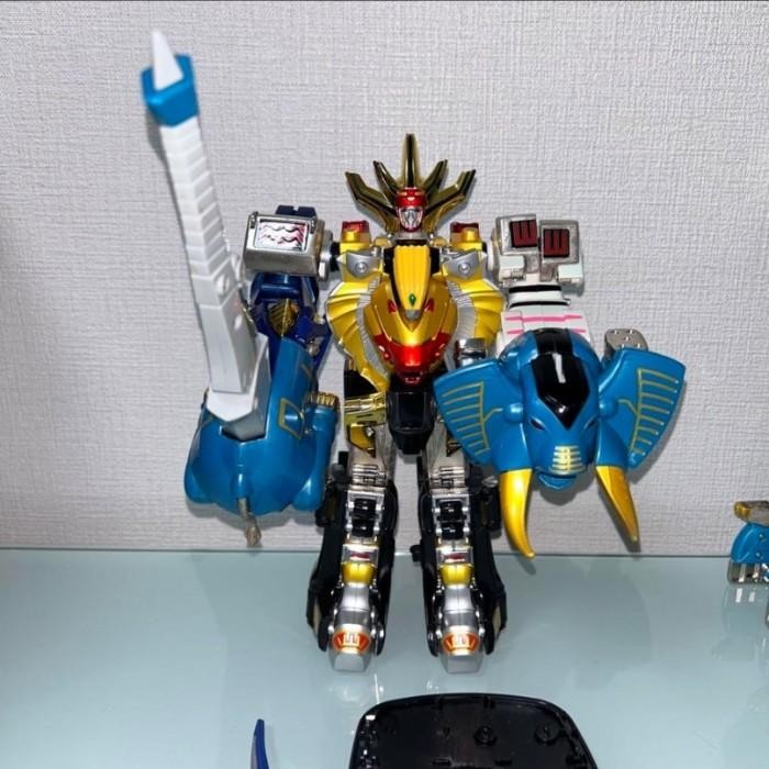 dx gao king knight elephant shark figure robot power ranger wild force bandai megazord action figure