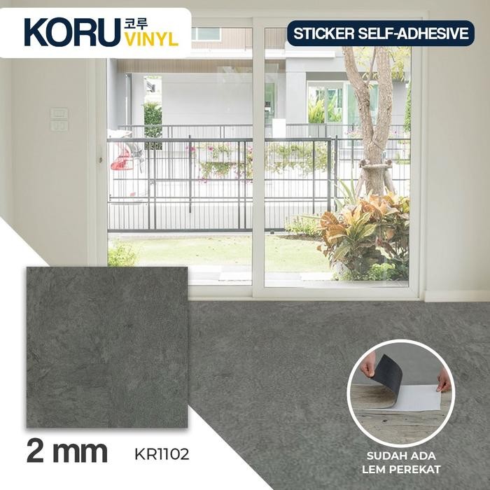 KORU Lantai Vinyl Sticker Premium Motif Batu Korea Parket Stiker (DUS) *