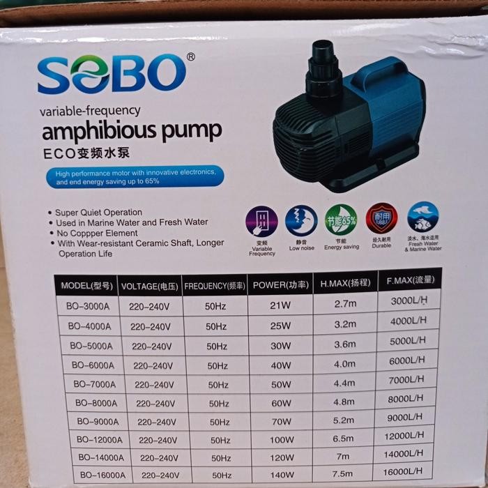 POMPA CELUP KOLAM LOWWATT SOBO BO 9000A 12000A 14000A 16000A POMPA SOBO BO