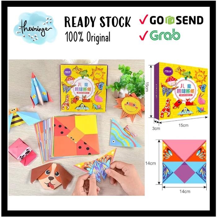 

Origami 108 Lembar - 3D Kertas Seni Melipat Warna Mainan Edukasi Anak Pasti Diskon