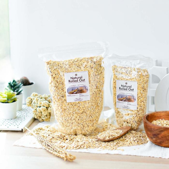 

Natural Rolled Oat (Oatmeal, Gandum Alami) 1000Gr Pasti Diskon