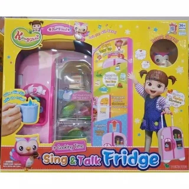 BEST SELLER MAINAN ANAK KONGSUNI SING N TALK FRIDGE KULKAS ORIGINAL KOREA TERMURAH