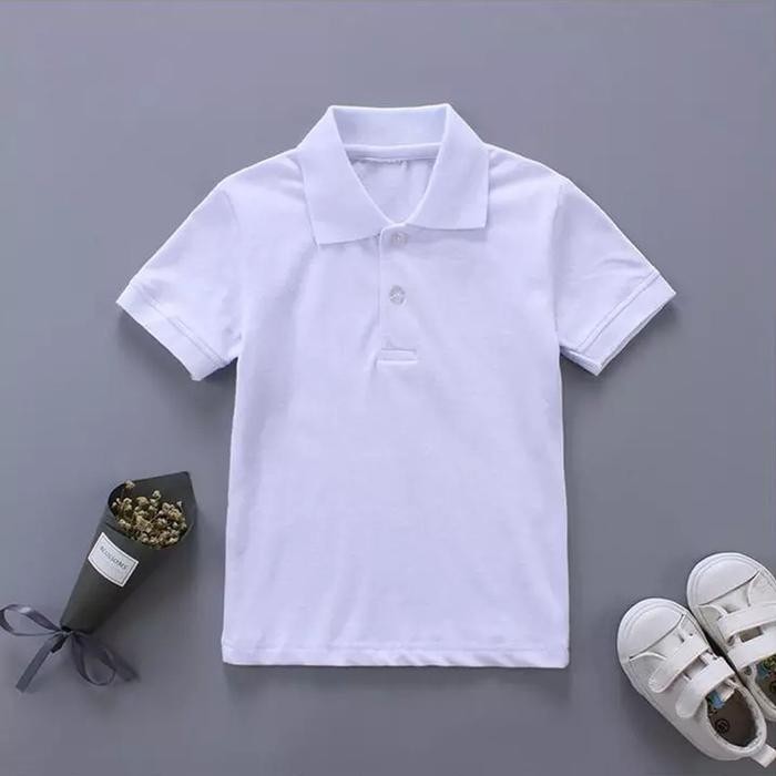 (Expert) Baju kaos polos anak / Baju polo anak warna putih