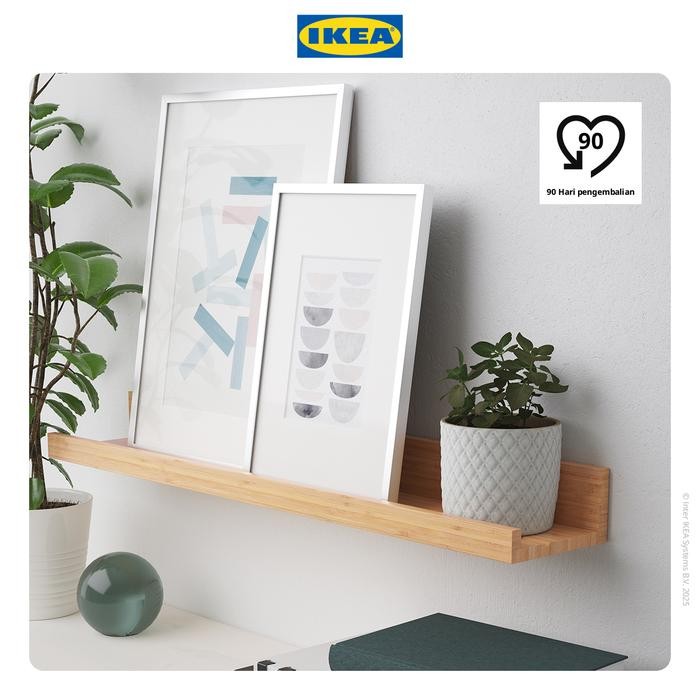 IKEA MLERS Rak Ambalan untuk Aksesoris Dinding Bambu 55cm