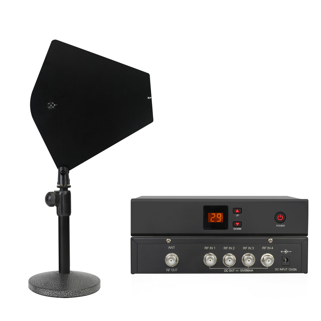 HONGUAN AC-680 Active Antenna Combiner Kit UHF 400-950MHZ Antenna Combiners Splitter for In-Ear