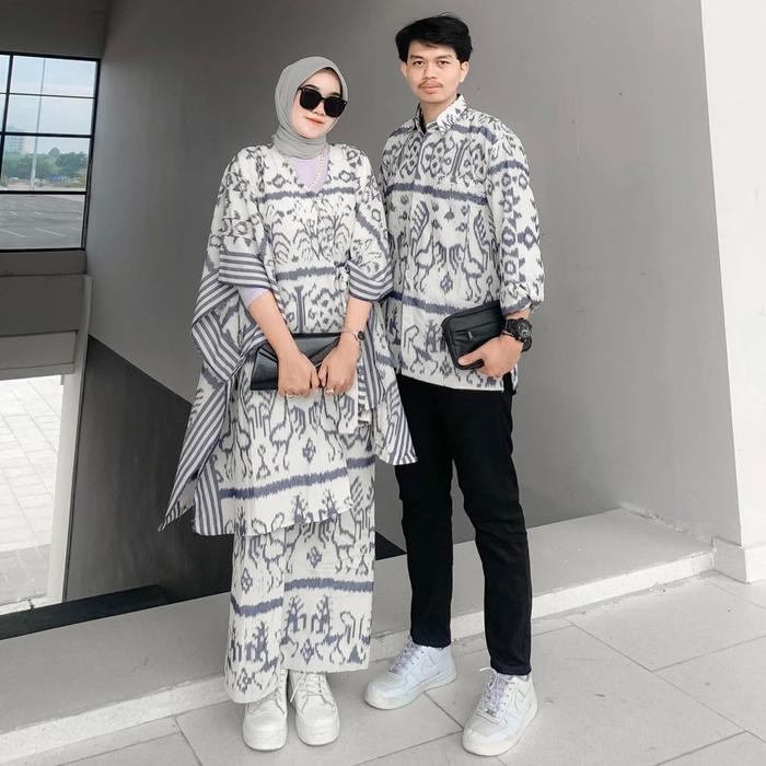 ORIGINAL kebaya couple tenun dress kekinian baju kondangan seragam keluarga READY STOCK