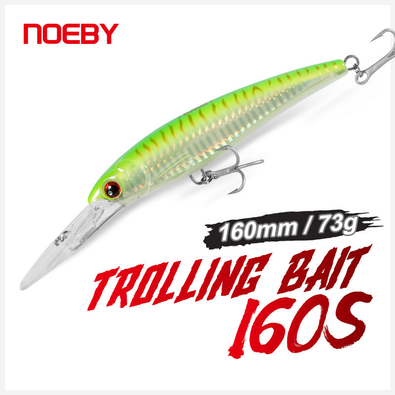 NOEBY Trolling Minnow Fishing Lure 160mm 73g Deep Diver Slow Sinking Wobblers Artificial Hard Bait f