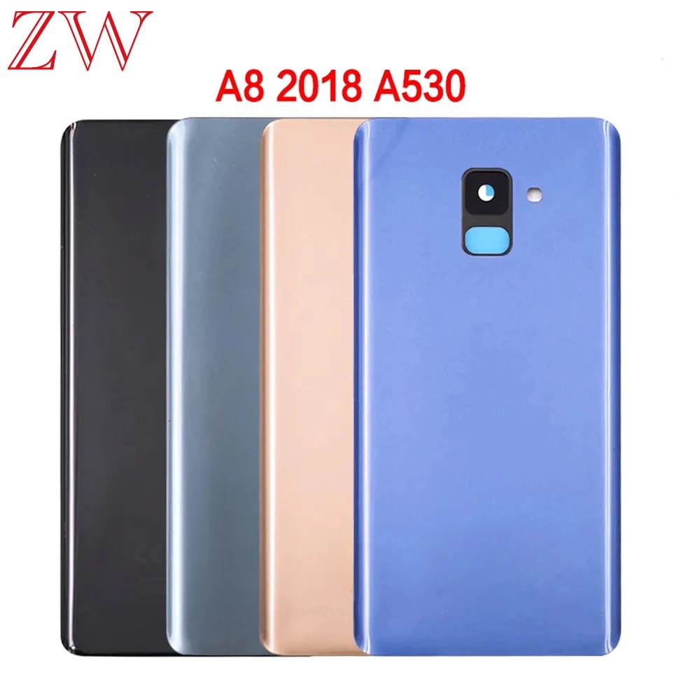 New For Samsung Galaxy A8 2018 A530 A530F SM-A530F Battery Back Cover A530 Rear Door Glass Panel Hou
