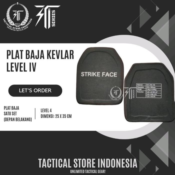 Kevlar Baja Dyvest - Plat Keramik Untuk Rompi Level 4 - Strike Face