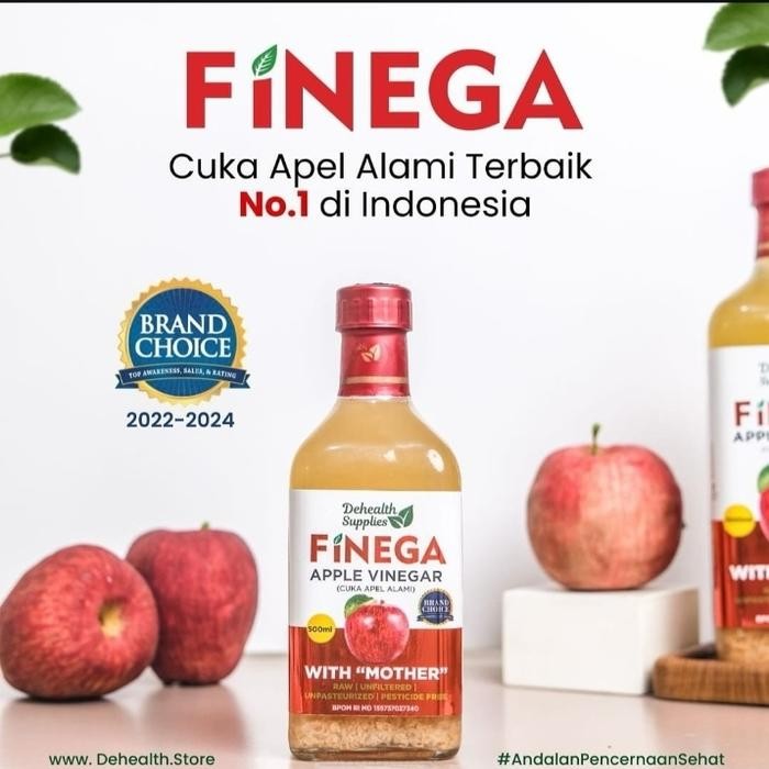 

FINEGA APPLE CUKA APEL ALAMI TERBAIK NO 1 500ml Botol Kaca