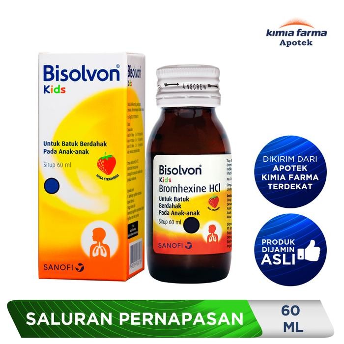 Bisolvon Kids Sirup 60 ml / Obat Batuk Berdahak Anak / Kimia Farma