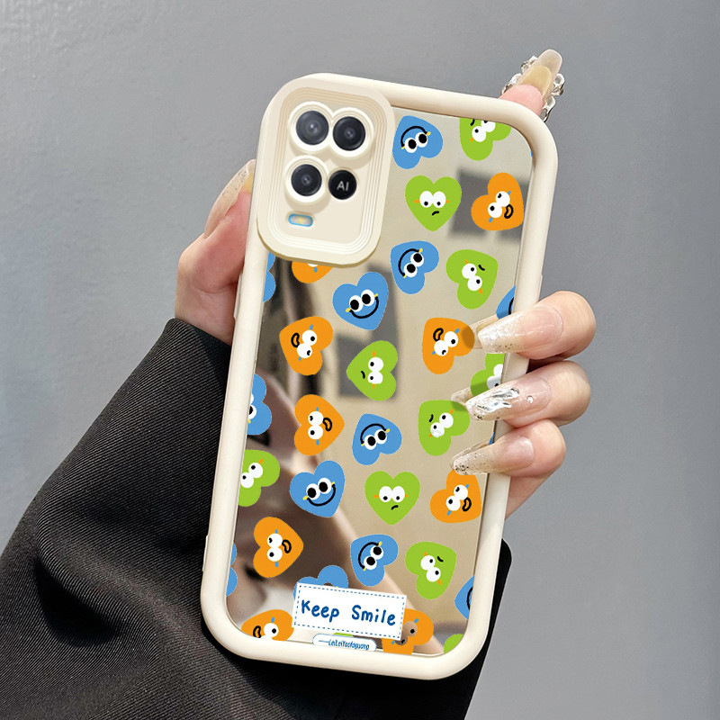 Casing Hp OPPO A54 Case Casing Graffiti Pelangi HP Kesing cermin Softcase silikon perlindungan