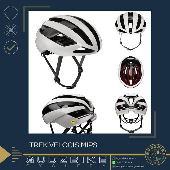 Trek Velocis Mips Af White / Carbon . Superlight Roadbike Helmet