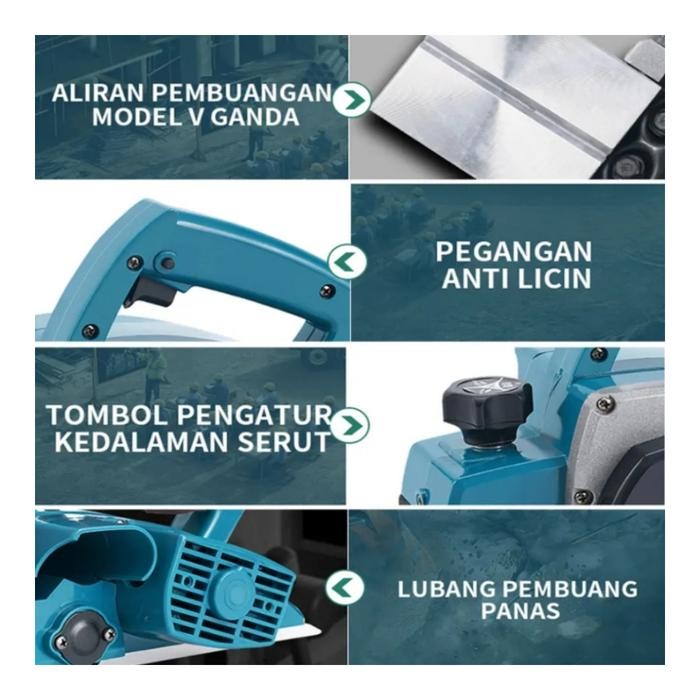 Berkualitas Alat Mesin Planner Pasah Ketam Sugu Serut Papan Kayu Listrik Mailtank