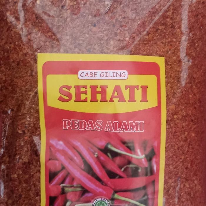 

Cabe Bubuk kasar Sehati kemasan 1 kg estra pedas