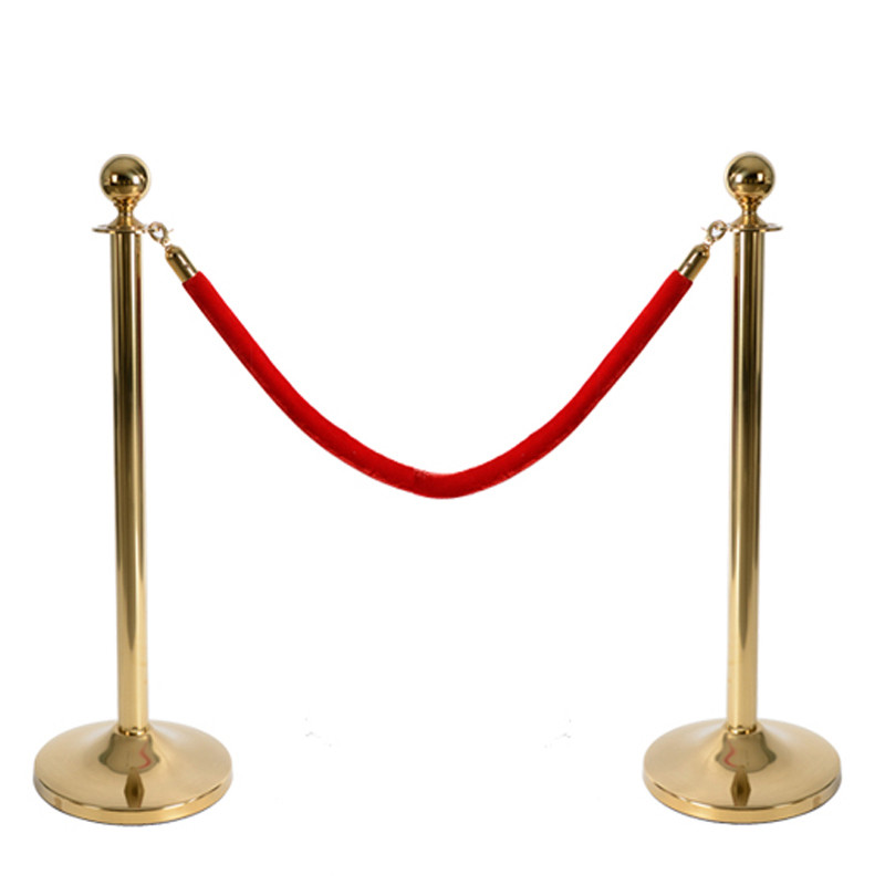 

High quality 1.5m long twisted lining barrier rope, flannel sling for welcoming queuing columns,