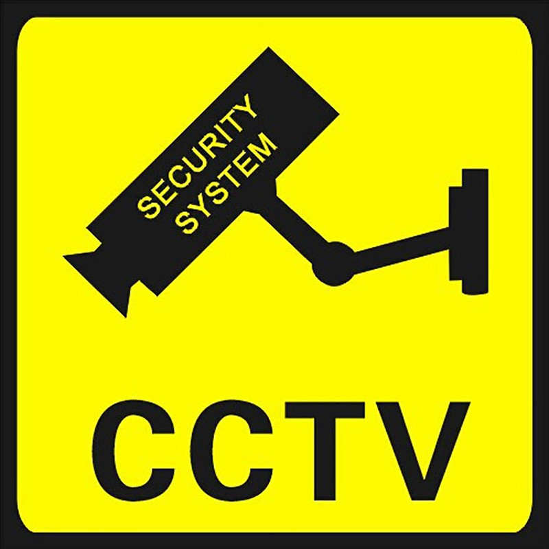 

10PCS Video Surveillance Warning Sign Sticker Decals 11x11cm CCTV Security Self-Adhesive Decals